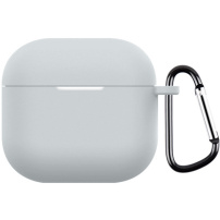 Ochronne silikonowe etui z karabińczykiem do AirPods 4 / 5 - szare