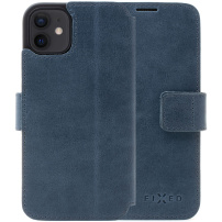 FIXED ProFit pokrowiec skórzany do iPhone 12 / 12 Pro - niebieskie