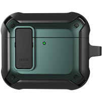 Super wytrzymałe etui z karabińczykiem do AirPods 4 / 5 - ciemnozielone