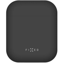 FIXED Silky ultra cienkie opakowanie silikonowe do AirPods 1 / 2 - czarny