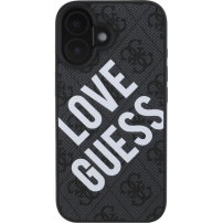 Guess Osłona z logo 4G Big Love z MagSafe dla iPhone'a 16 - szara