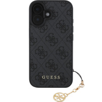 Guess Etui 4G Charms do iPhone'a 16 Plus - szare