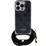 Guess 4G IML Drukowane etui na ramię z smyczą do iPhone'a 16 Pro - Szare