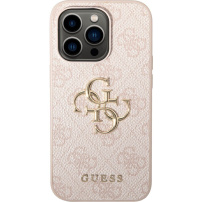 Guess 4G Metal Logo etui do iPhone 14 Pro - różowy