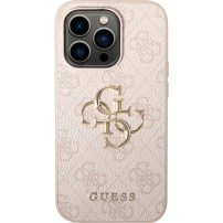 Guess 4G Metal Logo etui do iPhone 15 Pro - różowy