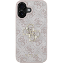 Guess Metalowe etui z logo 4G do iPhone'a 16 - różowe