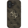 Guess Metalowe etui z logo 4G do iPhone'a 16 Plus - brązowe