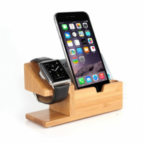 Drewniana stacja dokująca i ładująca / stojak dla Apple Watch 38mm / 42mm i iPhone 7 / 7 Plus / 6S / 6S Plus / 6 / 6 Plus i iPhone 5 / 5S / 5C