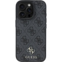 Guess 4G Małe metalowe etui z logo z MagSafe do iPhone'a 16 Pro - Szare