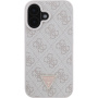 Guess Metalowe etui z logo 4G Strass Triangle do iPhone'a 16 - różowe
