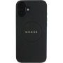 Guess Granatowy Classic Osłona logo z MagSafe dla iPhone'a 16 - czarna