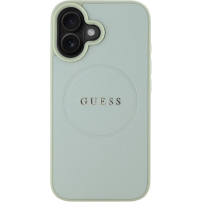 Guess Ziarnista Classic Etui z logo MagSafe na iPhone'a 16 - zielone