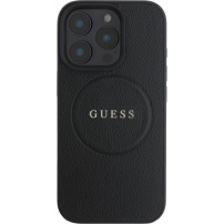 Guess Granatowa Classic Osłona Logo z MagSafe dla iPhone'a 16 Pro Max - Czarna