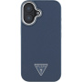 Guess Osłona logo w kształcie ziarnistego trójkąta z MagSafe dla iPhone'a 16 - granatowa