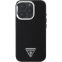 Guess Osłona logo w kształcie ziarnistego trójkąta z MagSafe dla iPhone'a 16 Pro Max - czarna
