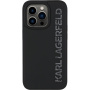 Karl Lagerfeld Etui z brokatowym logo 3D z gumy do iPhone'a 13 Pro - czarne