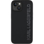 Karl Lagerfeld Etui z brokatowym logo 3D z gumy do iPhone'a 14 - czarne