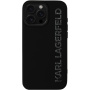 Karl Lagerfeld Etui z brokatowym logo 3D z gumy do iPhone'a 16 Pro Max - czarne