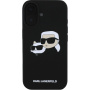 Karl Lagerfeld Podwójna silikonowa osłona z MagSafe dla iPhone'a 16 Plus - czarna