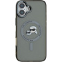 Karl Lagerfeld Metalowa osłona ramki IML K&CH Heads z MagSafe dla iPhone'a 16 - szara