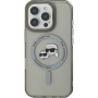 Karl Lagerfeld Metalowa osłona ramki IML K&CH Heads z MagSafe do iPhone'a 16 Pro - szara