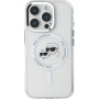 Karl Lagerfeld Metalowa osłona ramki IML K&CH Heads z MagSafe do iPhone'a 16 Pro Max - przezroczysta