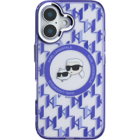 Karl Lagerfeld Pokrowiec na główkę IML Monogram K&CH z MagSafe dla iPhone'a 16 - fioletowy