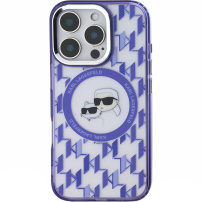 Karl Lagerfeld Pokrowiec na główkę IML Monogram K&CH z MagSafe do iPhone'a 16 Pro - fioletowy