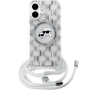 Karl Lagerfeld Etui na słuchawki IML Monogram K&CH ze smyczą i MagSafe do iPhone'a 16 - przezroczyste