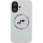 Karl Lagerfeld Osłona silikonowa K&CH Heads z MagSafe do iPhone'a 16 - beżowa
