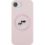 Karl Lagerfeld K&CH Heads silikonowe etui z MagSafe do iPhone 16e / 17e - różowy