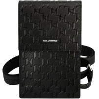 Uniwersalna torba z monogramem Karl Lagerfeld dla iPhone - czarna