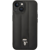 Karl Lagerfeld Quilted Puffy Ikonik Logo pokrowiec dla iPhone 14 Plus - czarny