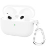 Etui silikonowe z karabińczykiem do AirPods 3 - biały