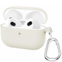 Etui silikonowe z karabińczykiem do AirPods 3 - beżowe