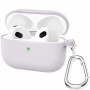 Etui silikonowe z karabińczykiem do AirPods 3 - lawenda