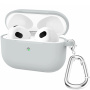 Etui silikonowe z karabińczykiem do AirPods 3 - szary