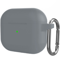 Silikonowa osłona ochronna z karabińczykiem dla AirPods 3 - ciemnoszary