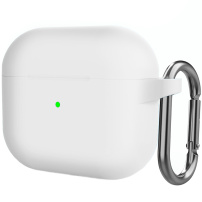 Silikonowa osłona ochronna z karabińczykiem dla AirPods 3 - niebieski świecący w ciemności