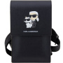 Uniwersalna torba Karl Lagerfeld Saffiano Metal Logo NFT dla iPhone - czarna