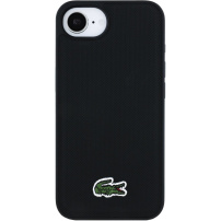 Lacoste Iconic Petit Pique Woven Logo etui z MagSafe do iPhone 16e / 17e - czarny