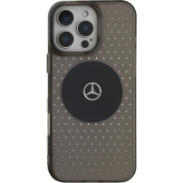 Mercedes Etui ze wzorem gwiazdy z MagSafe do iPhone'a 16 Pro - szare