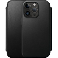 Nomad Skórzane etui Folio z klapką i MagSafe dla iPhone 14 Pro - czarne
