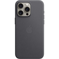 Oryginalny pokrowiec Apple wykonany z tkaniny FineWoven z MagSafe dla iPhone 15 Pro Max - czarny