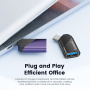 Toocki TQ-OTG06 adapter do ładowania i przesyłu danych - USB-A na USB-C - fioletowy