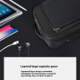COOLBELL CB-8308 plecak z zewnętrznym portem USB i blokadą zamków do iPad / MacBook do 17" - czarny