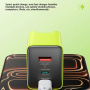 WEKOME WP-U45 GaN szybka ładowarka z portami 2x USB-C / USB-A - 65W - zielony