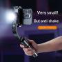 CYKE L18S Bluetooth selfie kijek z tripodem, Gimbal stabilizatorem i światłem do iPhone - czarny