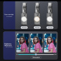 CYKE L18S Bluetooth selfie kijek z tripodem, Gimbal stabilizatorem i światłem do iPhone - czarny