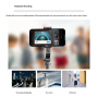 CYKE L18S Bluetooth selfie kijek z tripodem, Gimbal stabilizatorem i światłem do iPhone - czarny